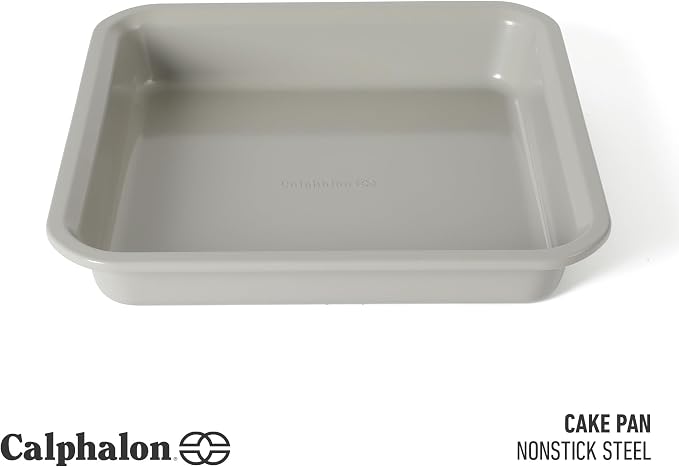 Calphalon Legacy Bake Pan, 9 Inch Baking Pan PFA Free Nonstick Heavy Gauge Steel Bakeware for Even Heating, Oven Safe Squre Pan for Cakes, Brownies, Roasting, Everyday Kitchen Use - Image 2