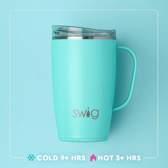Swig Life 18oz Insulated Travel Mug with Handle & Lid, Bride to Be | Triple Insulated Stainless Steel - Handle & Lid Included - Keeps Coffee Hot or Cold - Cup Holder Friendly - Image 3