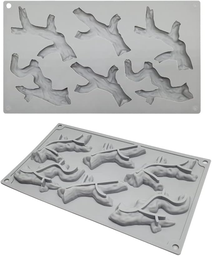mostsom Silicone Nature Branch Designs Mold Fondant and Gum Paste Mold - Cake Decorating Supplies (Branch E)