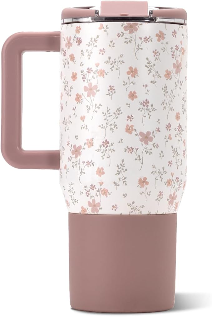 HydroJug Coffee Traveler 20oz Ceramic-Lined Mug with Handle, Magnolia - Image 2
