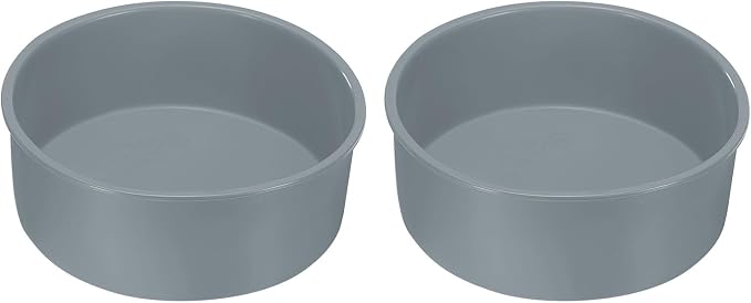 UXCELL 2-Piece Round Silicone Cake Molds, 6-Inch Nonstick & Quick Release for Layer, Smash & Cheese Cakes - Grey by uxcell