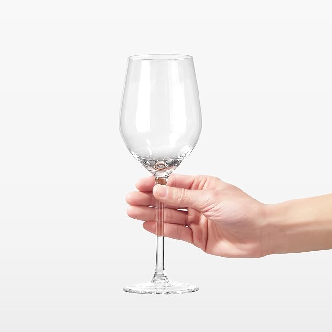 Royalrose Premium Delight 15 oz Wine Glasses Set of 4 (Red Wine Glasses) | Clear Long Stem, Elegant Red Wine Glasses, Classic Table Glassware for Weddings, Dinners & Home Entertaining - Image 4