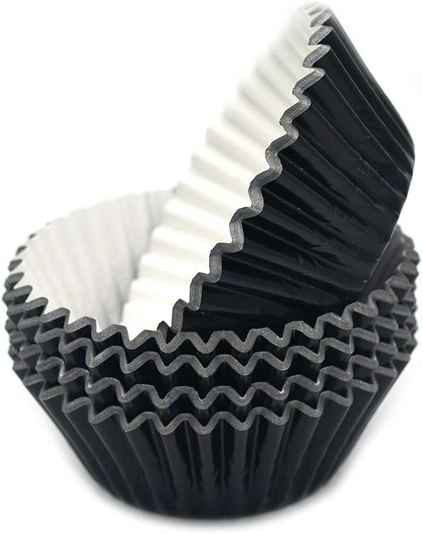 Standard Black Foil Cupcake Liners Muffin Baking Cups for Party and More, 100-Count - Image 3