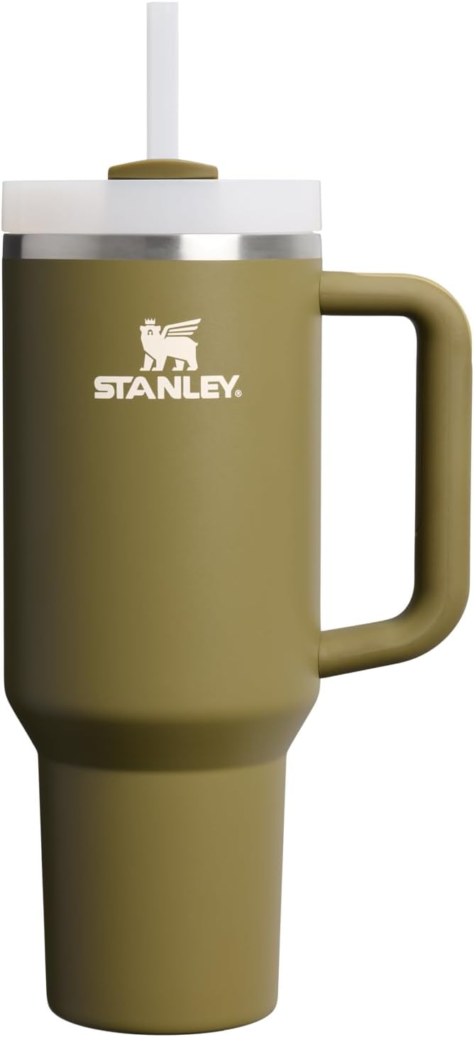 STANLEY Quencher H2.0 Flow State Tumbler, 40 oz, Thyme | Handle and Straw | 3-Position Lid | Cup Holder Compatible for Travel | Insulated Stainless Steel Cup | BPA-Free by Unknown