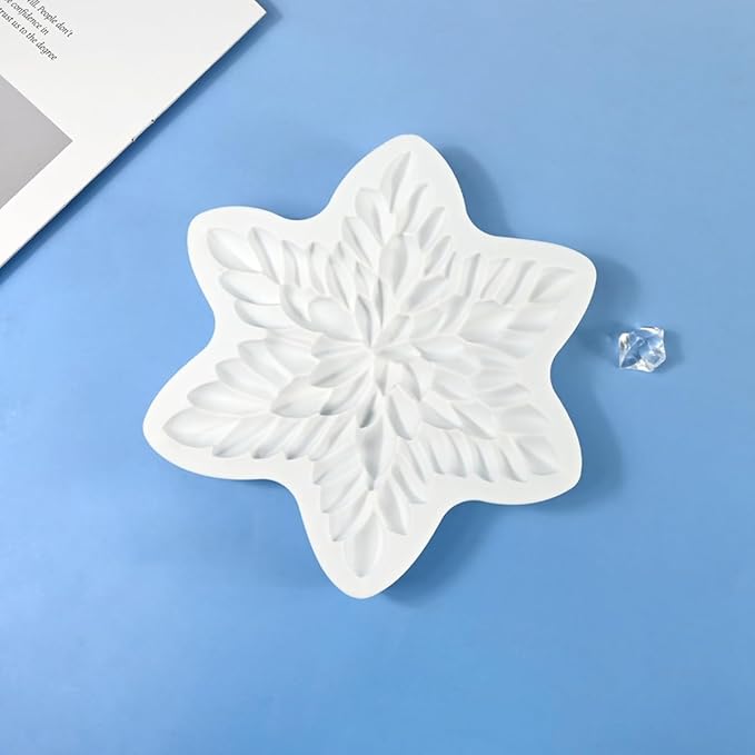 mostsom 3D Snowflower Silicone Mold for Baking, Mousse Cake Molds for French Desserts, Pastry, Chocolate, Cupcake, Pudding, Jello, Fondant, Soap, Nonstick Decoration Mould Baking Tools (G_ Snowflower)