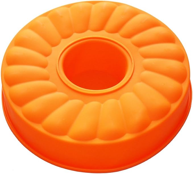 X-Haibei 9.5 Inch Round Cake Pan - Flexible Silicone Baking Mold for Cakes, Ice Cream, Jello, Bread, Cheesecake - Non-Stick, Dishwasher Safe
