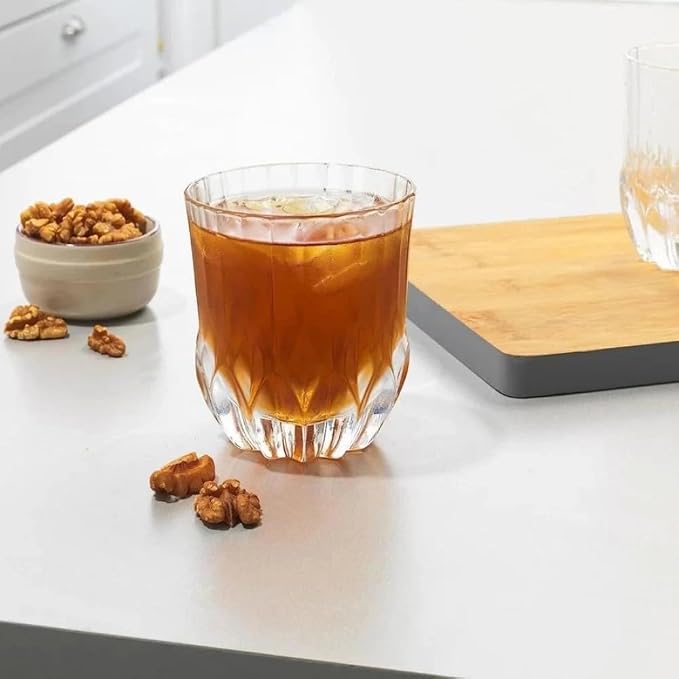 RCR Adagio 6 Piece Crystal Tumbler Glass Set 350 ml Transparent – Luxion® Italian Glassware for Water, Whisky & Soft Drinks, Dishwasher Safe Elegant Drinkware - Image 3