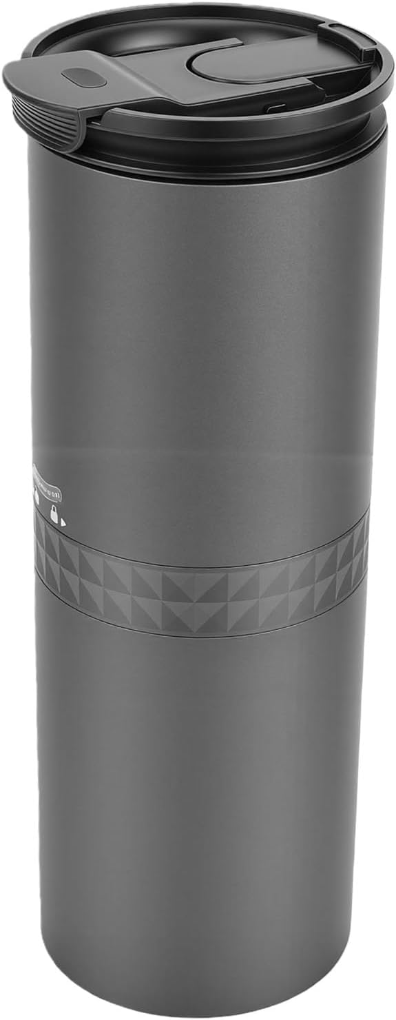 Portable Coffee Machine, Plastic Electric Coffee Grinder Brewer Cup with Adjustable Grinding Degree 2000mAh 23.2 X 8 X 8cm for Home Office Travel Camping - Image 4