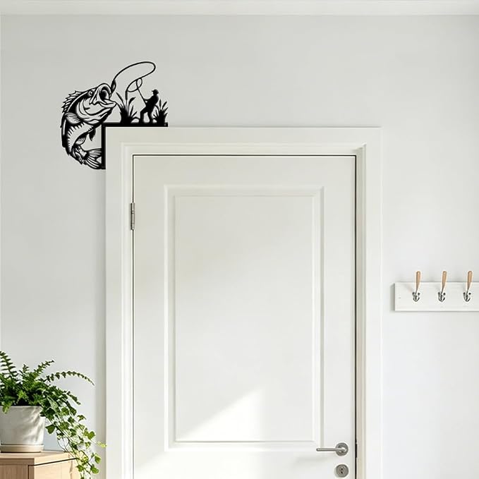 COMBLOOM Door Topper Sign Wall Art Decor, 9.84"x9.84" Metal Unique Hanging Above Door Frame Corner Accent for Home Living Room Front Door Hallway Bedroom Bathroom Entryway - Image 3