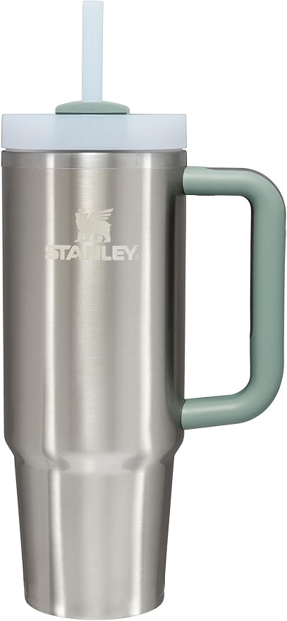STANLEY Quencher H2.0 Flow State Tumbler, 30 oz, Stainless Steel Shale | Handle and Straw | 3-Position Lid | Cup Holder Compatible for Travel | Insulated Stainless Steel Cup | BPA-Free by Unknown