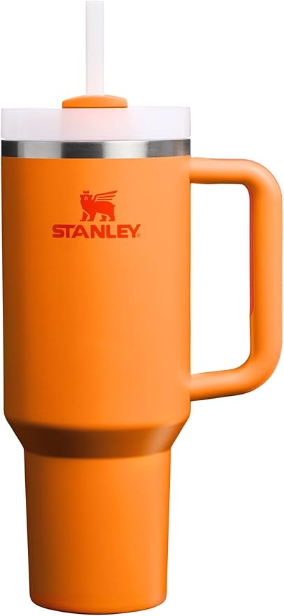 STANLEY Quencher H2.0 Flow State Tumbler, 40 oz, Goldenrod Coral | Handle and Straw | 3-Position Lid | Cup Holder Compatible for Travel | Insulated Stainless Steel Cup | BPA-Free by Unknown