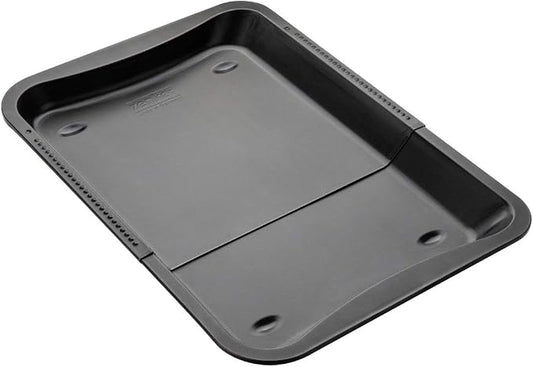 Zenker Adjustable Universal Oven Baking Tray, Black/Metallic, 13.58-20.47 x 12.99 x 1.18" by Zenker