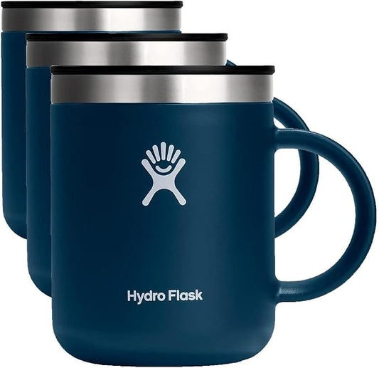 Hydro Flask Coffee Mug – Insulated Stainless Steel, Non Spill, Leak Resistant Travel Mug 12 Oz Indigo Blue (Pack of 3) by Unknown