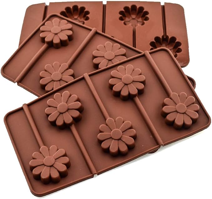3PCS Sunflower Shape Mold 5 Holes Chocolate Cake Candy Ice Cream Tool - Image 6