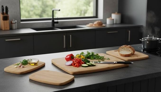 Farberware 4-Piece Bamboo Cutting Board Set - Reversible Boards for Meal Prep, Charcuterie, Cheese and Entertaining, Natural Bamboo Kitchen Essential - Image 9