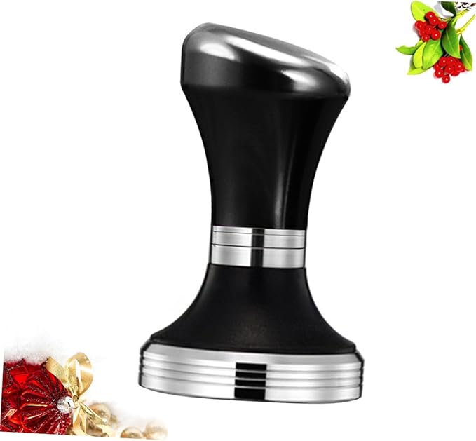 Stainless Steel Coffee Tamper Adjustable Espresso Pressing Hammer Coffee Bean Press Tool for Home Cafe Bar Use with Corrosion-resistant Construction