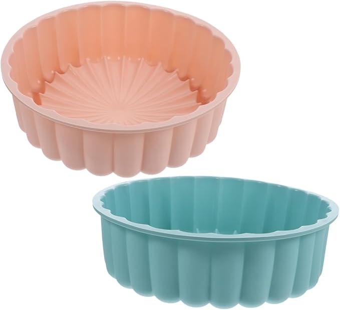 2pcs Food Grade Silicone Cake Nonstick Baking Pans Lake for Cheesecake Charlotte Up by Unknown