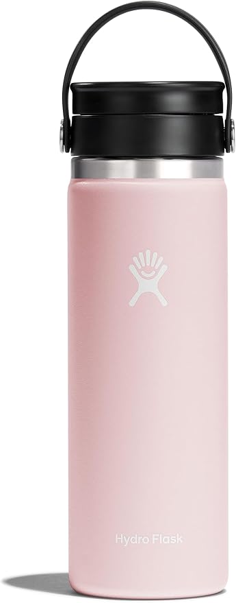 Hydro Flask Water Bottle - Insulated Stainless Steel - Wide Mouth Flex Sip Lid, Non Spill, Leakproof and Refillable in 20 Oz Trillium Pink by Unknown