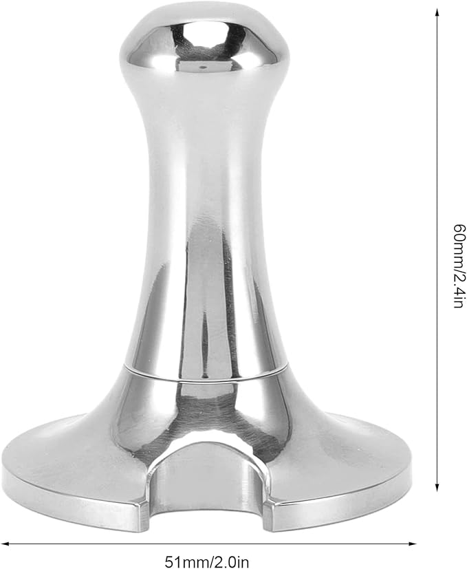 Tyenaza 51mm Stainless Steel Coffee Tamper, Ergonomic Easy to Clean Heavy Duty Coffee Tamper with Handle for Coffee Machines