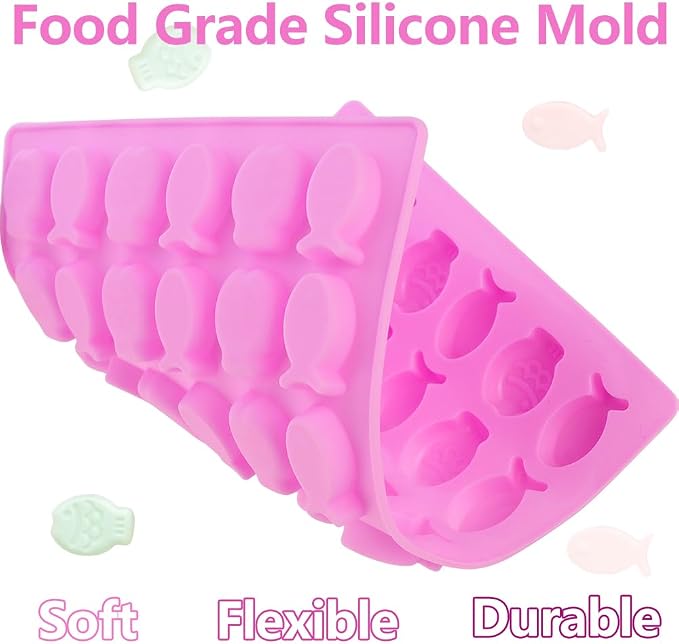 2 Pack Mini Fish Shaped Mold 36-Cavity Silicone Molds - Image 3