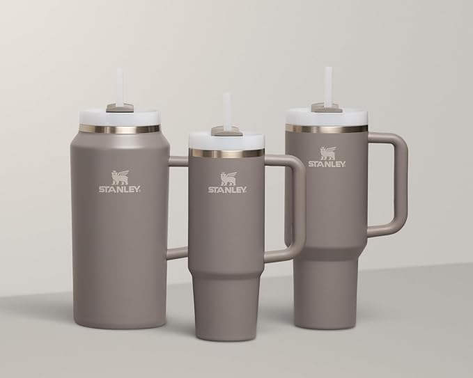 STANLEY Quencher H2.0 Flow State Tumbler, 40 oz, Stone | Handle and Straw | 3-Position Lid | Cup Holder Compatible for Travel | Insulated Stainless Steel Cup | BPA-Free - Image 6