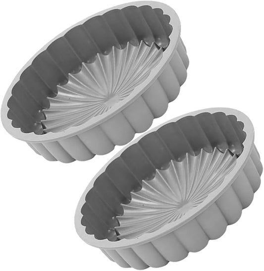 Ciieeo 2pcs Round Silicone Cake Charlotte Baking Pans for Cheesecake Brownie Tart and Flan Non Stick Kitchen Essential by Ciieeo