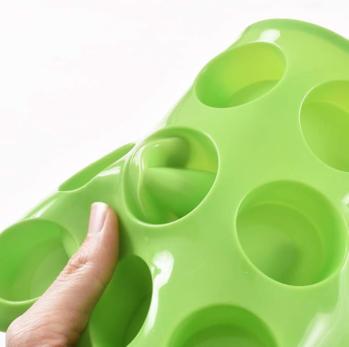 Newk Cylinder Silicone Mold, 3 Packs 15-Cavity Round Cylinder Mold for Cupcake, Handmade Soap, Muffin, Cake, Cheesecake, Brownie, Chocolate Cover-Green