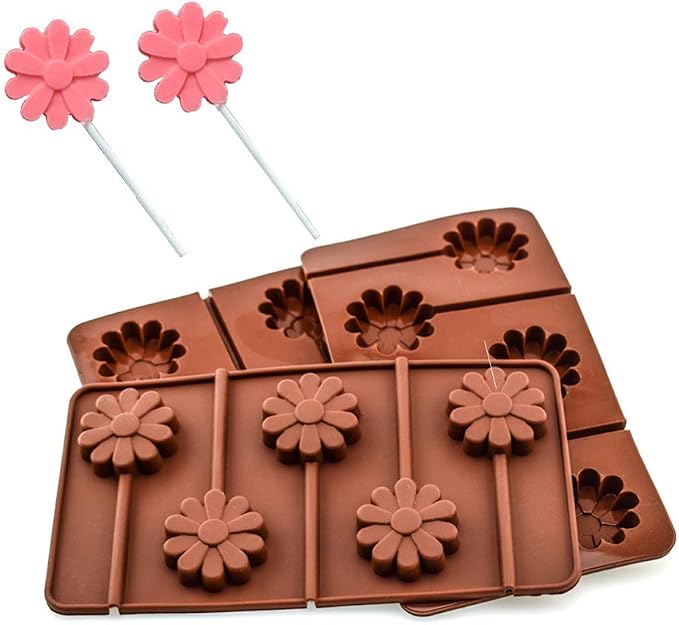 3PCS Sunflower Shape Mold 5 Holes Chocolate Cake Candy Ice Cream Tool - Image 7