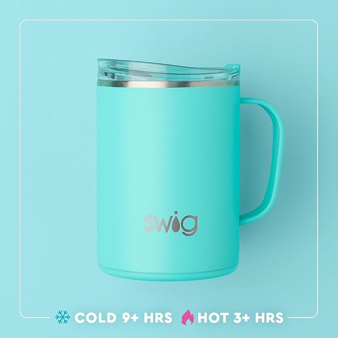 Swig Life 24oz Travel Mug, Bourbon Barrel | Triple Insulated Stainless Steel - Handle & Lid Included - Keeps Coffee Hot or Cold - Cup Holder Friendly - Image 4