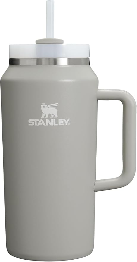 STANLEY Quencher H2.0 Flow State Tumbler, 64 oz, Ash | Handle and Straw | 3-Position Lid | Large Capacity for Travel & Sports| Insulated Stainless Steel Cup | BPA-Free by Unknown