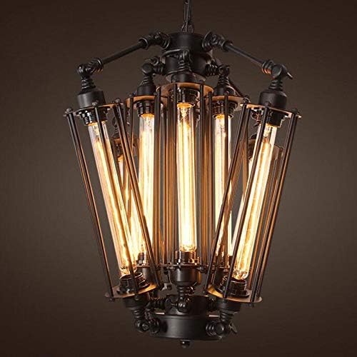 Industrial Steampunk Style Chandelier Vintage Pendant Light Loft Ceiling Fixture for Country Hotel Restaurant Bar Creative Ceiling Lamp (8 Heads) - Image 2