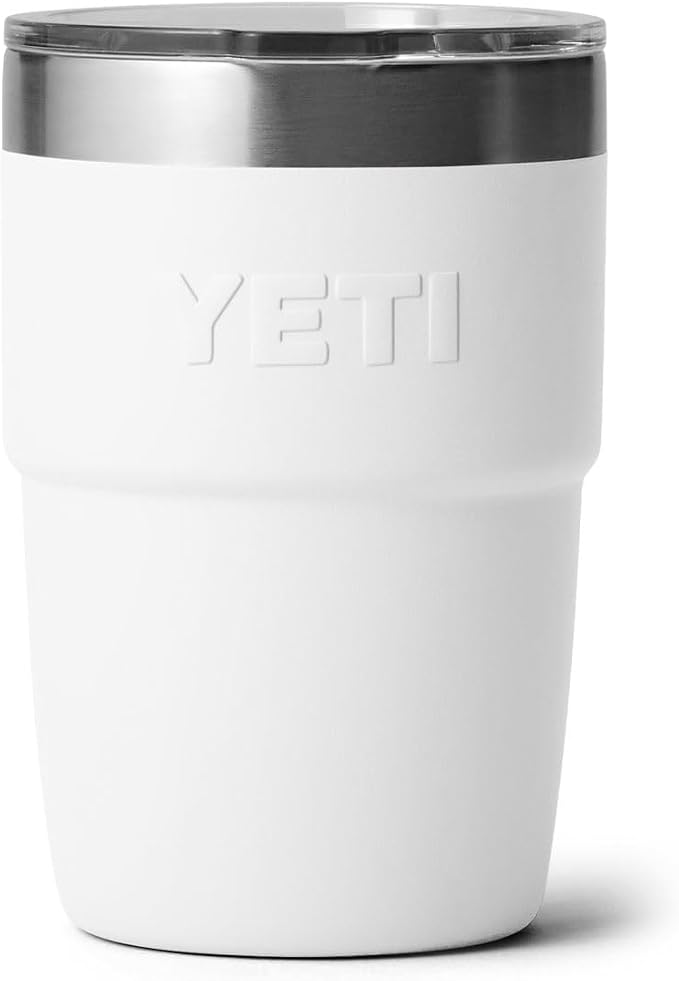 YETI Rambler 8 oz Insulated Coffee Mug with Lid - Stackable Double-Wall Vacuum Insulated Coffee Cup - DuraSip Ceramic Lining - Barista-Friendly Design - Stainless Steel - Dishwasher Safe - Image 6