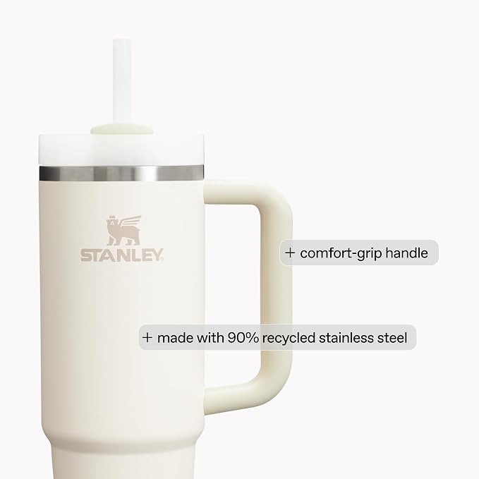 STANLEY Quencher H2.0 Flow State Tumbler, 40 oz, Azure | Handle and Straw | 3-Position Lid | Cup Holder Compatible for Travel | Insulated Stainless Steel Cup | BPA-Free - Image 6