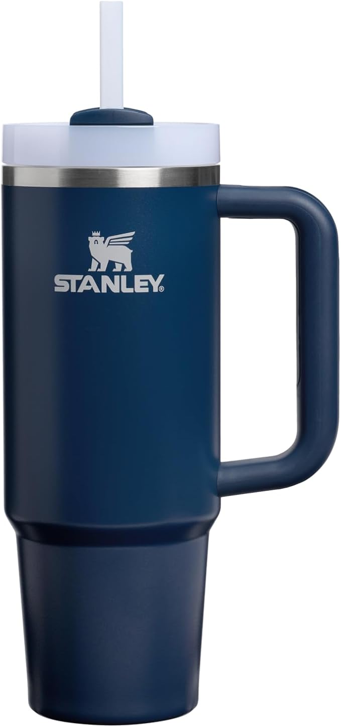 STANLEY Quencher H2.0 Flow State Tumbler, 30 oz, Dark Navy | Handle and Straw | 3-Position Lid | Cup Holder Compatible for Travel | Insulated Stainless Steel Cup | BPA-Free by Unknown
