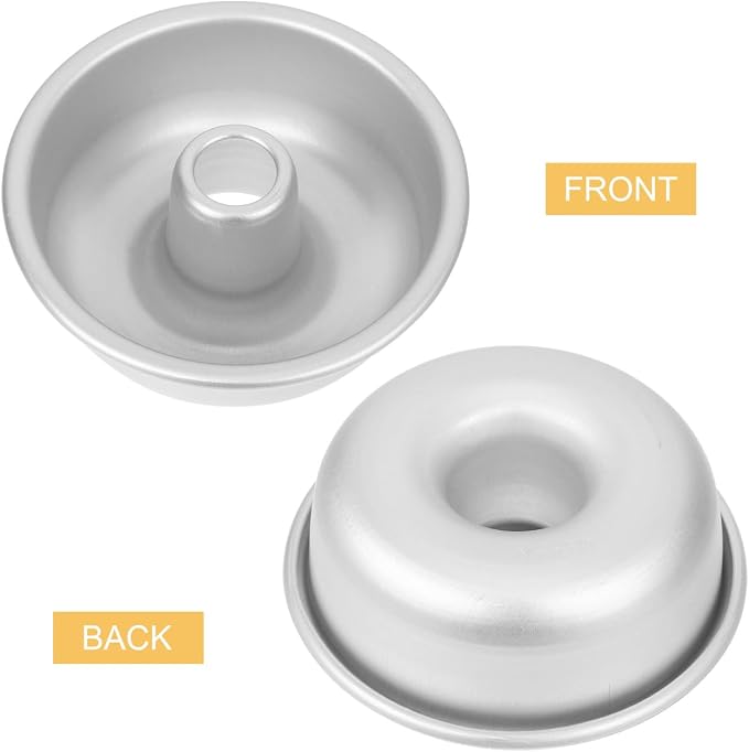 Non-Stick Angel Food Cake Pan Aluminum Round Baking Pan with Central Tube 3.93 X 3.93 X 1.49 in Cake Baking Mold for Pound Chiffon Home Kitchen Desserts - Image 3