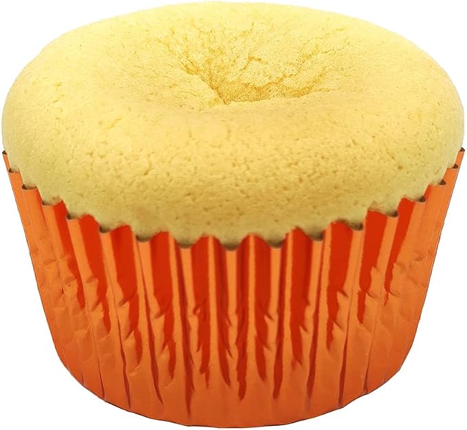 Standard Orange Foil Cupcake Liners Muffin Baking Cups for Party and More, 100-Count - Image 6