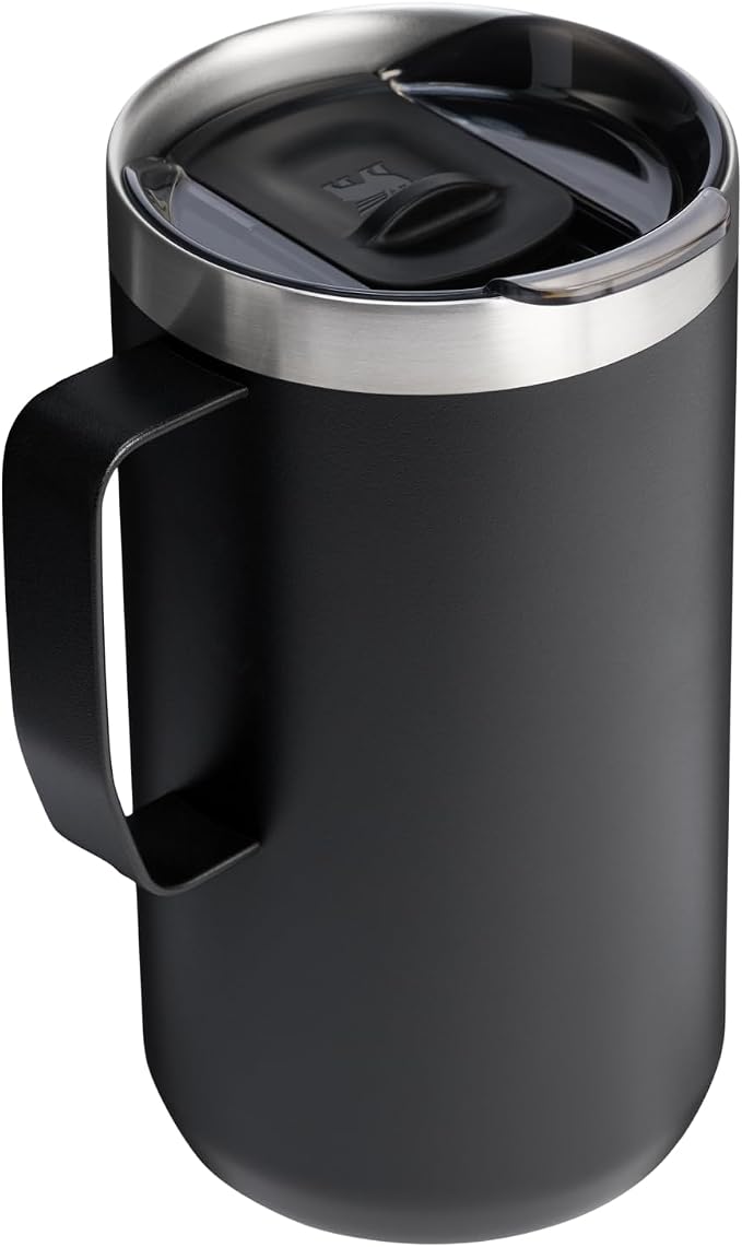 STANLEY Everyday Camp Mug 24oz | Drink Through Lid | Cup for Coffee, Tea and Drinks | Insulated Stainless Steel Coffee Mug | BPA-Free | Black 2.0 - Image 3