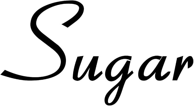 Sugar 3.5w x 2h Label | Kitchen Pantry Organization | Die Cut Vinyl Decal | Black Retro Font (Sticker Only) by MinglewoodTrading