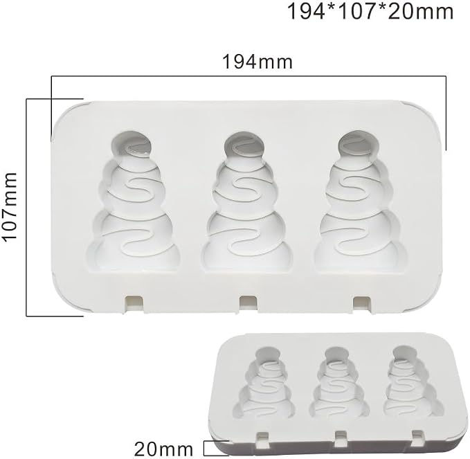 Silicone Mold for Cake DIY Baking Chocolate Eco-Friendly Cake Mold Candy Chocolate Cake Mould Baking DIY Kitchen Accessiories (Christmas Tree L_7.76 X4.28 X0.8 inch) - Image 4