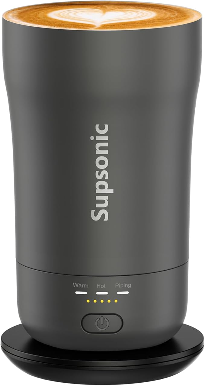 Supsonic - 14oz Heated Coffee Mug, Self-Heating Travel Mug with 3-Temp Settings, Insulated Stainless Steel Constant Temperature Heating Mug for Beverage, Smart Heating Portable Coffee Mug | S1 by Supsonic