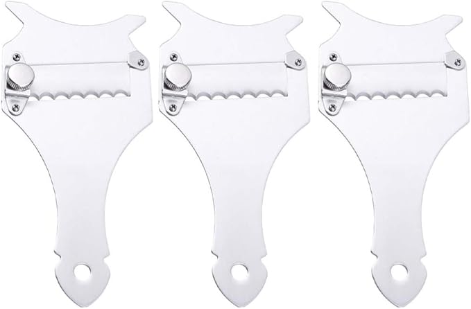 Luxshiny 3pcs Stainless Steel Truffle Cutter and Chocolate Slicer with Sharp Blade for Precise Slicing, Sturdy Silver Vegetable Peeler Tool for Kitchen Baking Supplies and Food Preparation by Luxshiny