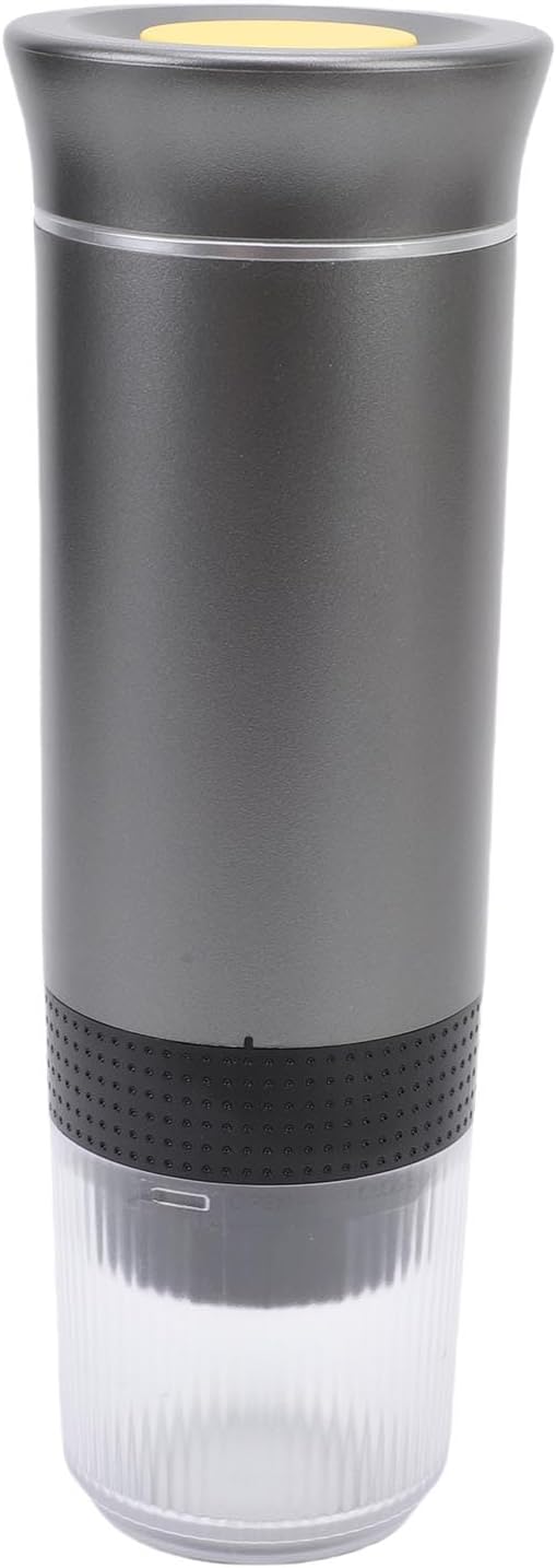 Keenso Portable Capsules Coffee Maker ABS 304 Stainless Steel Portable Coffee Machine 72W 120mL 20 Bar USB C Heated Brewing for Travel Office Camping Ground (Gray) - Image 3