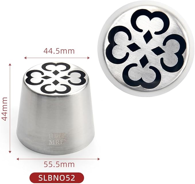 10 Pieces Extra Large Stainless Steel Seamless Russian Piping Tips Set,Flower Icing Nozzles with 1 Cleaning Brush,1 Reusable Pastry Bag for Making Marshmallows,Cupcakes Bouquet,Pastry Baking Tools