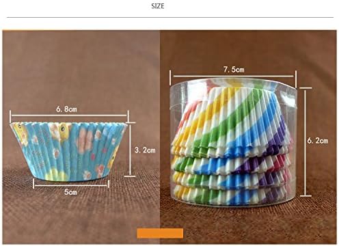 500 Packs Random Colorful Premium Greaseproof Cupcake Liners No Muffin Pan Needed Cupcakes - Image 8