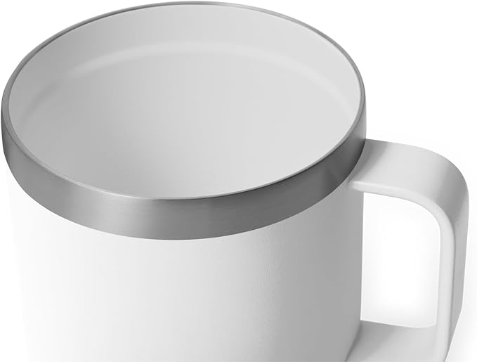 YETI Rambler 14 oz Ceramic Lined Stackable Mug, Vacuum Insulated, Stainless Steel with MagSlider Lid, White - Image 5