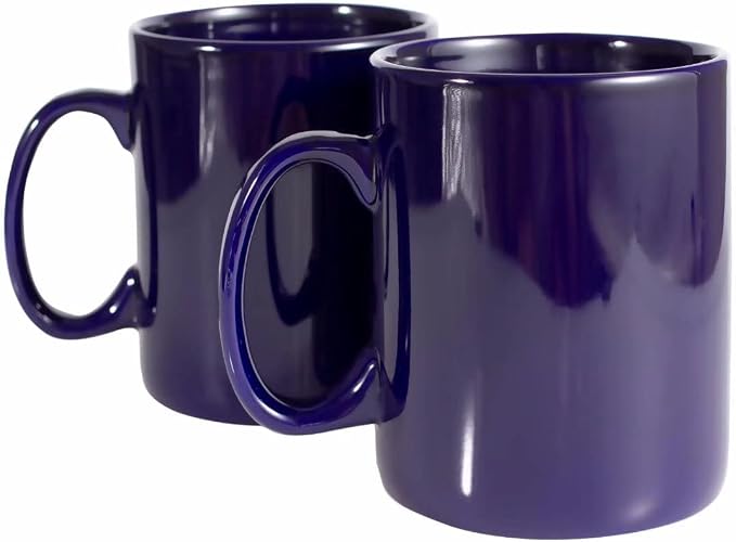BYCNZB 30oz Super Large Ceramic Coffee Mugs Large Handles Set of 2 (Cobalto) - Image 2