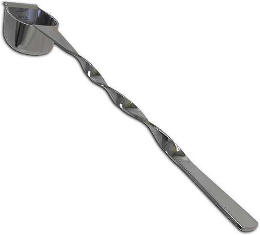 Rattleware Stainless Steel Spoon Twist – Coffee Scoop with Graduated Measure, Long Handled Espresso Spoon, Barista Tool, Coffee Bar Accessories, Measuring Tablespoon for Ground Coffee