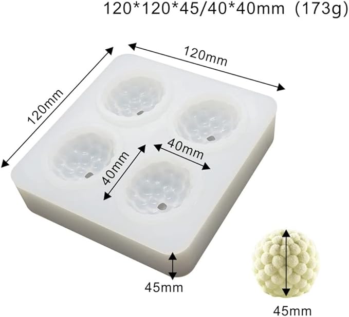 Silicone Mold Baking Pan Non-Stick Baking Pastry Chocolate Cake Dessert DIY Decoration Tools (Raspberry X_4.8x4.8x0.18 inch)