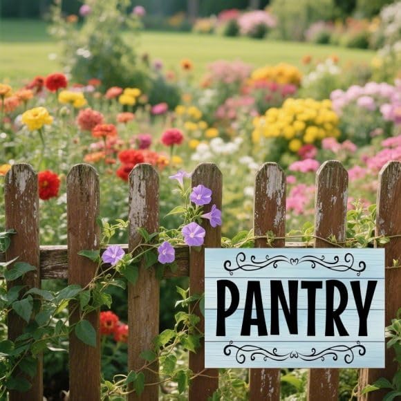 Vintage Pantry Wall Sign – Metal Tin Kitchen and Home Décor, Farmhouse Rustic Style for Bar, Café or Room Door, 12 x 8 Inches - Image 2