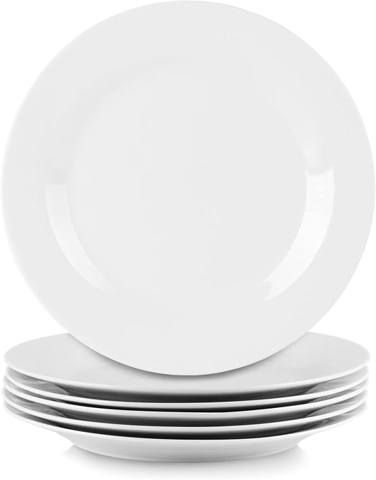 10 Strawberry Street Simply White 10.5" Round Dinner Plate, Set of 6 by 10StrawberryStreet